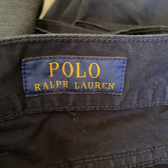 Ralph Lauren Mens pants!! One navy 5 pockets 100% cotton.  One pant dark gray - Picture 7 of 7